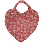 Pink Floral Wall Giant Heart Shaped Tote