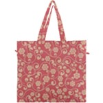 Pink Floral Wall Canvas Travel Bag