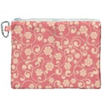 Pink Floral Wall Canvas Cosmetic Bag (XXL)