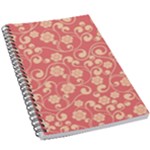 Pink Floral Wall 5.5  x 8.5  Notebook