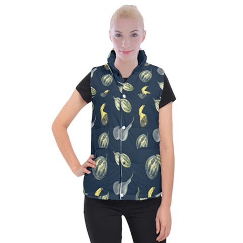 Vintage Vegetables Zucchini Women s Button Up Vest from ArtsNow.com