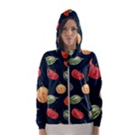 Vintage Vegetables  Women s Hooded Windbreaker