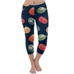 Vintage Vegetables  Capri Winter Leggings 