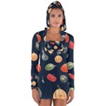 Vintage Vegetables  Long Sleeve Hooded T-shirt