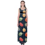 Vintage Vegetables  Empire Waist Maxi Dress