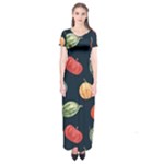 Vintage Vegetables  Short Sleeve Maxi Dress