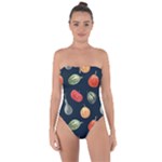 Vintage Vegetables  Tie Back One Piece Swimsuit