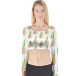 Succulent Vases  Long Sleeve Crop Top