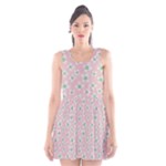 Pink Spring Blossom Scoop Neck Skater Dress