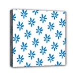 Little Blue Daisies  Mini Canvas 6  x 6  (Stretched)