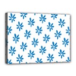 Little Blue Daisies  Canvas 16  x 12  (Stretched)