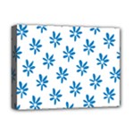 Little Blue Daisies  Deluxe Canvas 16  x 12  (Stretched) 