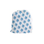 Little Blue Daisies  Drawstring Pouch (Medium)