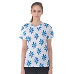 Little Blue Daisies  Women s Cotton Tee