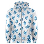 Little Blue Daisies  Men s Zipper Hoodie