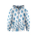 Little Blue Daisies  Kids  Zipper Hoodie