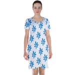 Little Blue Daisies  Short Sleeve Nightdress