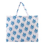 Little Blue Daisies  Zipper Large Tote Bag