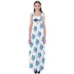 Little Blue Daisies  Empire Waist Maxi Dress