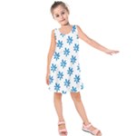 Little Blue Daisies  Kids  Sleeveless Dress