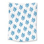 Little Blue Daisies  Medium Tapestry