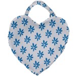 Little Blue Daisies  Giant Heart Shaped Tote