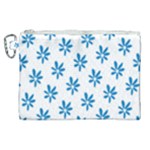 Little Blue Daisies  Canvas Cosmetic Bag (XL)