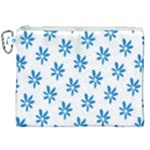 Little Blue Daisies  Canvas Cosmetic Bag (XXL)