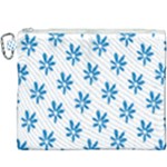 Little Blue Daisies  Canvas Cosmetic Bag (XXXL)