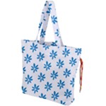 Little Blue Daisies  Drawstring Tote Bag