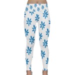 Little Blue Daisies  Lightweight Velour Classic Yoga Leggings