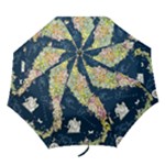 Map Italy Blue  Folding Umbrella