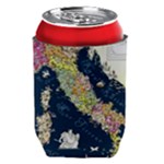 Map Italy Blue  Can Cooler