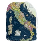 Map Italy Blue  Drawstring Pouch (3XL)