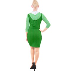 Quarter Sleeve Hood Bodycon Dress 