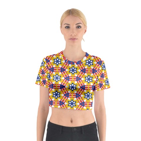 Wavey shapes pattern                                                              Cotton Crop Top from ArtsNow.com