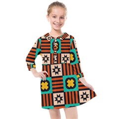 Kids  Quarter Sleeve Shirt Dress 