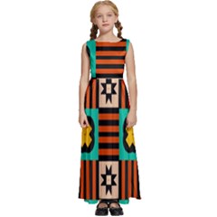 Kids  Satin Sleeveless Maxi Dress 