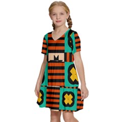 Kids  Short Sleeve Tiered Mini Dress 