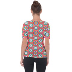 Shoulder Cut Out Short Sleeve Top 