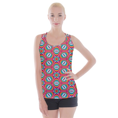 Hexagons and stars pattern                                                               Criss cross Back Tank Top from ArtsNow.com