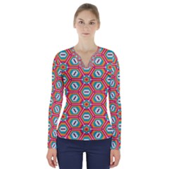 V-Neck Long Sleeve Top 