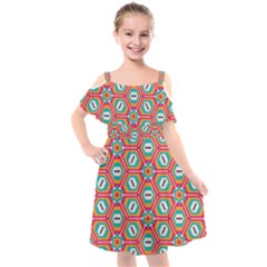 Kids  Cut Out Shoulders Chiffon Dress 