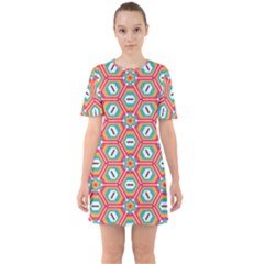 Sixties Short Sleeve Mini Dress 