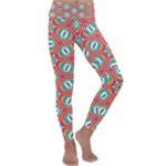 Hexagons and stars pattern                                                               Kids  Lightweight Velour Classic Yoga Leggings