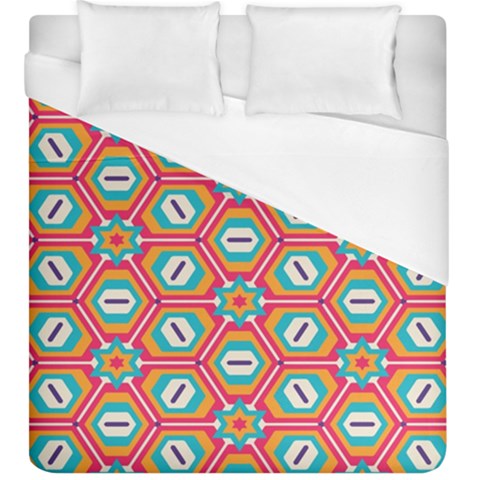 Hexagons and stars pattern                                                                 Duvet Cover (King Size) from ArtsNow.com