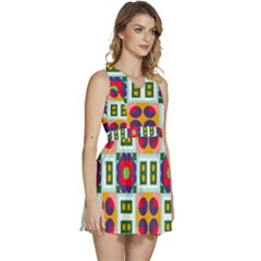 Sleeveless High Waist Mini Dress 