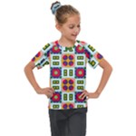 Shapes in shapes 2                                                              Kids  Mesh Piece Tee