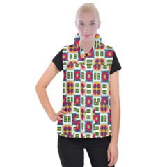 Shapes in shapes 2                                                              Women s Button Up Puffer Vest from ArtsNow.com