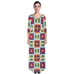 Shapes in shapes 2                                                                   Quarter Sleeve Maxi Dress